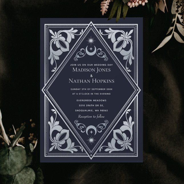Silver Gothic Elegant Tarot Card Wedding (Creator Uploaded)