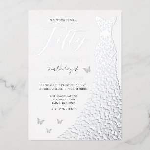 Silver Gown Fifty & Fabulous 50th Birthday Party