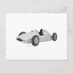 Silver GP Racer Postcard