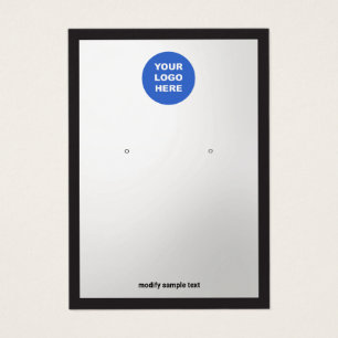 Silver Gradient Add Logo Earring Display Card