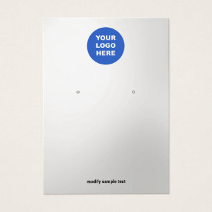 Silver Gradient Add  Logo  Earring Display Card