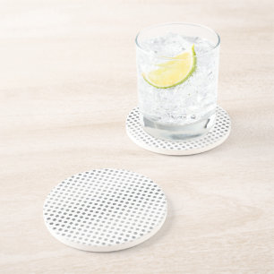 Silver Gradient Polka Dots by Shirley Taylor Coaster