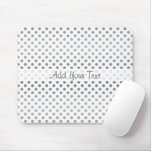 Silver Gradient Polka Dots by Shirley Taylor Mouse Mat