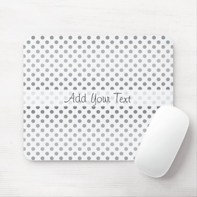 Silver Gradient Polka Dots by Shirley Taylor Mouse Mat (With Mouse)