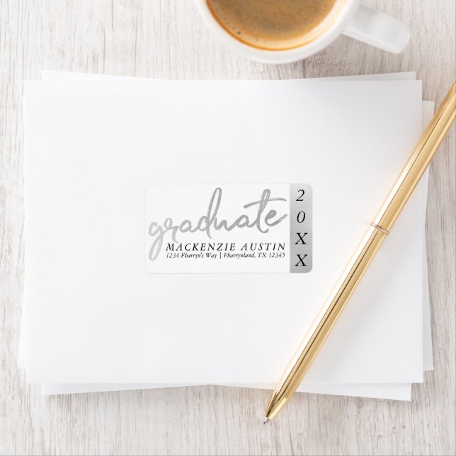 Silver Graduate | Trendy Platinum and White Label (Insitu)