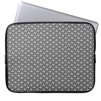 Silver Gray Decorative Laptop Sleeve