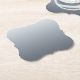 Silver Gray Deep to Light Tones Paper Coaster