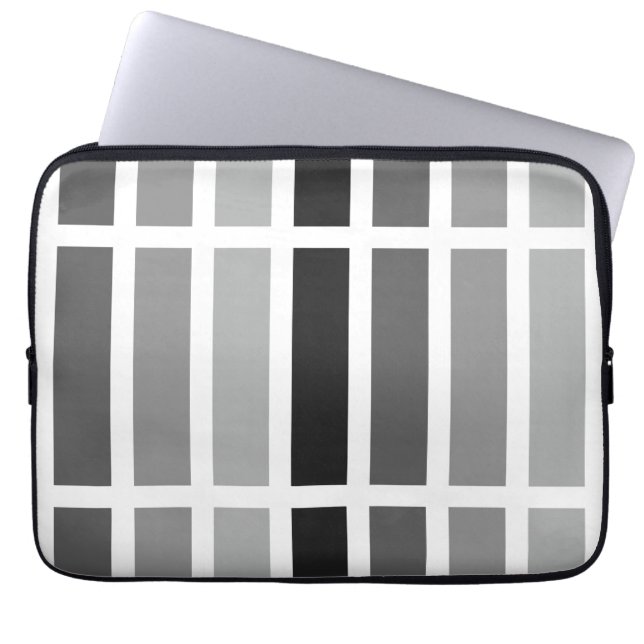 Silver Gray Hues Laptop Sleeve (Front)
