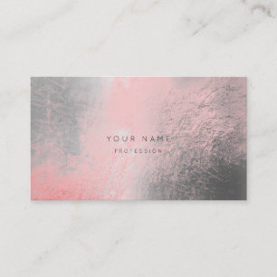 Silver Gray Rose Pink Metallic Appointment Card
