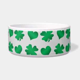 Silver green shamrocks and hearts