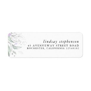 Silver Greenery Elegant Modern Label