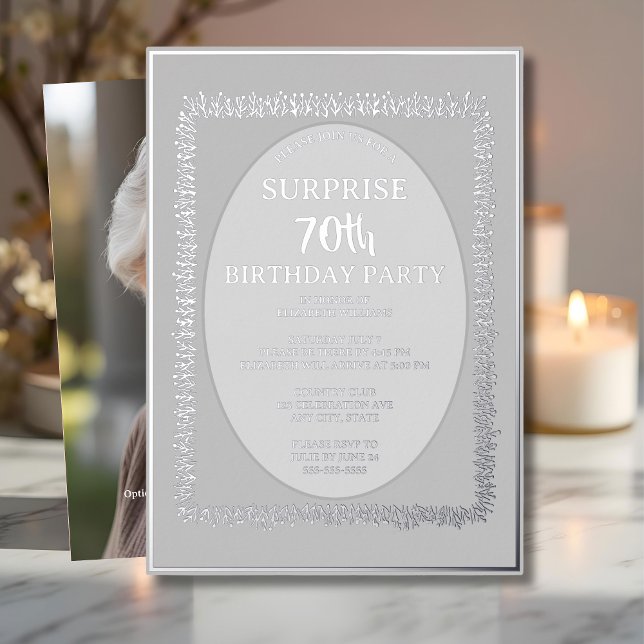 Silver Grey 70th Custom Surprise Birthday     (Creator Uploaded)