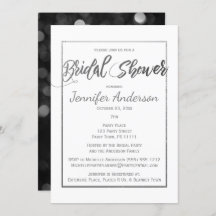 Silver Grey Black White Bridal Shower