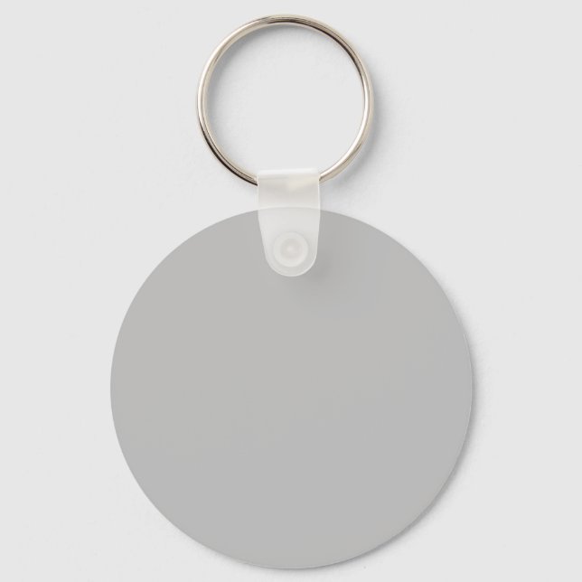 Silver Grey C0C0C0 Colour - Option to Add Name Key Ring (Front)
