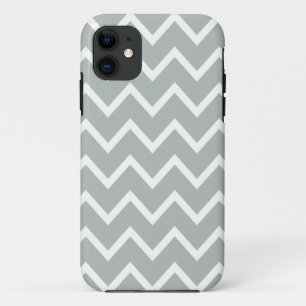 Silver Grey Chevron Iphone 5 Case