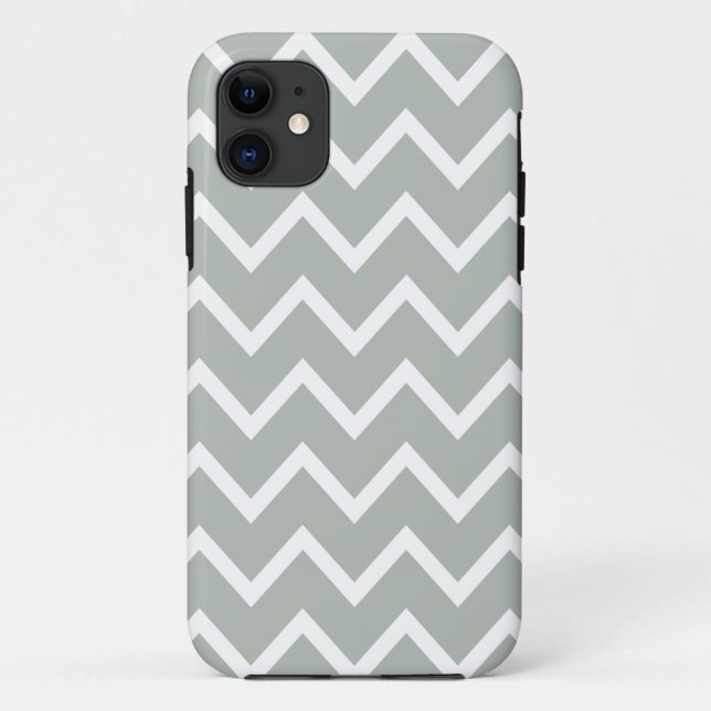 Silver Grey Chevron Iphone 5 Case (Back)