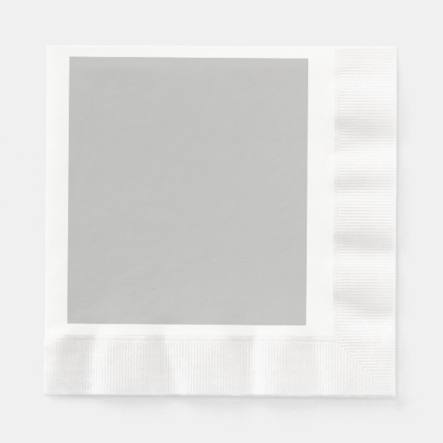 Silver Grey Coined Luncheon Paper Napkin (Front)