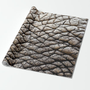 Silver grey Elephant Skin Animal Print Wrapping Paper