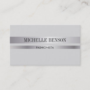 Silver & Grey Fashion Business Card