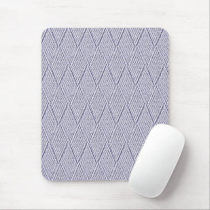 Silver Grey Faux Diamond Knit Pattern Mouse Mat