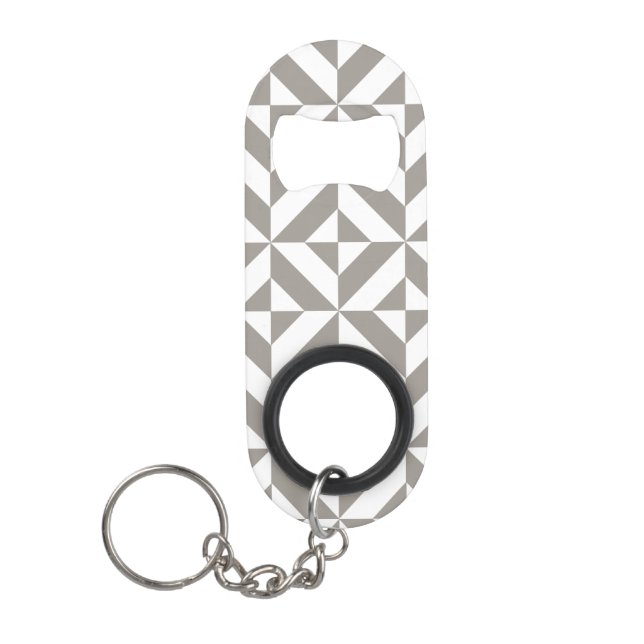 Silver Grey Geometric Deco Cube Pattern (Front)