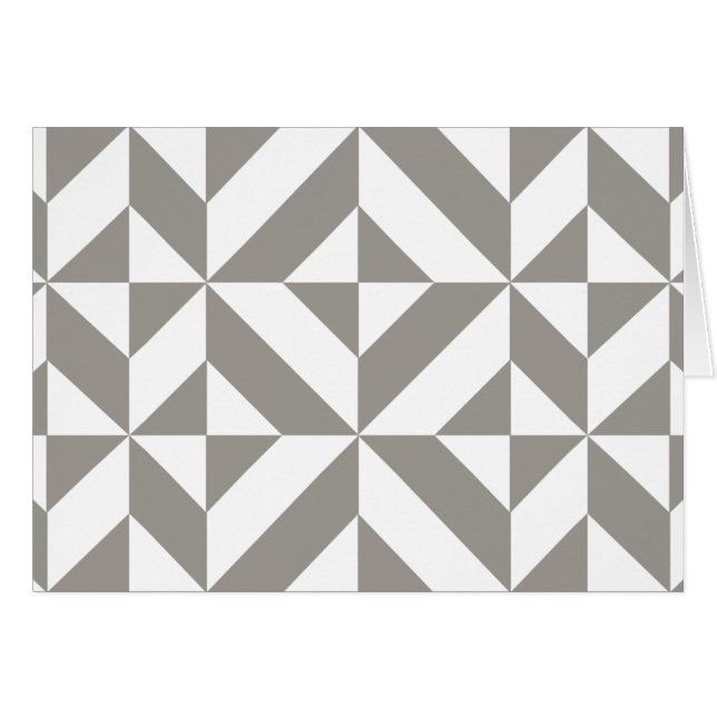 Silver Grey Geometric Deco Cube Pattern (Front Horizontal)