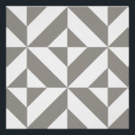Silver Grey Geometric Deco Cube Pattern Poster<br><div class="desc">This abstract, geometric cubed pattern will add vibrance and classic flair to any home or office decor. Always ready for you to personalise with your name and/or your loved one's name, as well.</div>