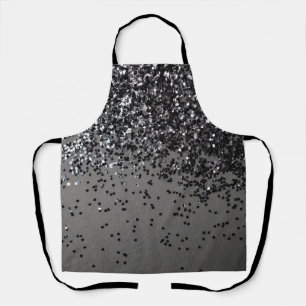 Silver Grey Glitter #4 (Faux Glitter) #shiny #art Apron