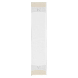 Silver/Grey/Gold Minimal Monogram Short Table Runner