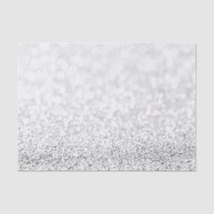 Silver Grey Grey Glitter White Delicate Favour Tissue Paper