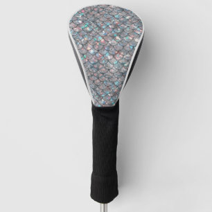 Silver Grey Grey Mermaid Fish Scales Holographic   Golf Head Cover