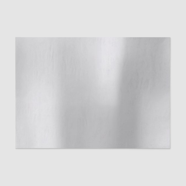 Silver Grey Grey Metallic Minimal Branding Bridal Tissue Paper (Front)