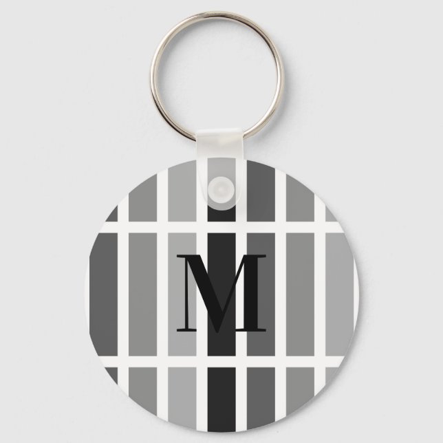 Silver Grey Hues Key Ring (Front)