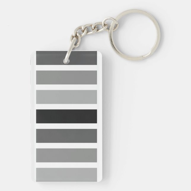 Silver Grey Hues Key Ring (Back)