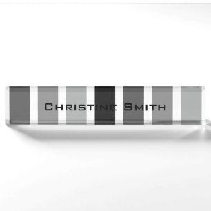 Silver Grey Hues Nameplate
