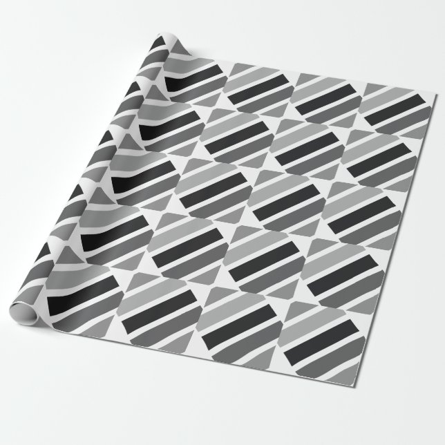 Silver Grey Hues Wrapping Paper (Unrolled)