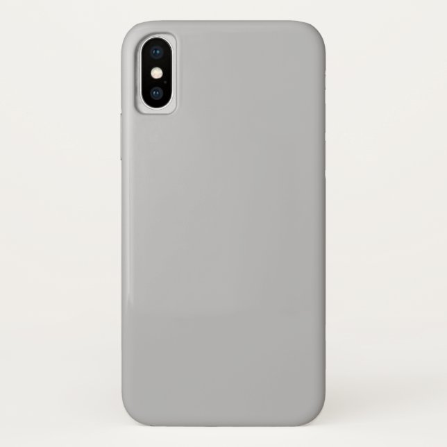 Silver Grey iPhone X Case (Back)