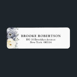 Silver Grey Ivory Floral Winter Return Address<br><div class="desc">Elegant floral winter return address label features elegant grey ,  ivory and silver watercolor flower bouquet frosty-hued greenery. Please contact me for any help in customisation or if you need any other product with this design.</div>