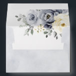 Silver Grey Ivory Floral Winter Rustic Wedding Envelope<br><div class="desc">Elegant floral winter wedding invitation envelope features elegant grey ,  ivory and silver watercolor flower bouquet frosty-hued greenery. Please contact me for any help in customisation or if you need any other product with this design.</div>