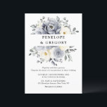 Silver Grey Ivory Floral Winter Rustic Wedding Invitation<br><div class="desc">Elegant floral winter wedding invitation features elegant grey ,  ivory and silver watercolor flower bouquet frosty-hued greenery. Please contact me for any help in customisation or if you need any other product with this design.</div>