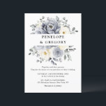 Silver Grey Ivory Floral Winter Rustic Wedding Invitation<br><div class="desc">Elegant floral winter wedding invitation features elegant grey ,  ivory and silver watercolor flower bouquet frosty-hued greenery. Please contact me for any help in customisation or if you need any other product with this design.</div>