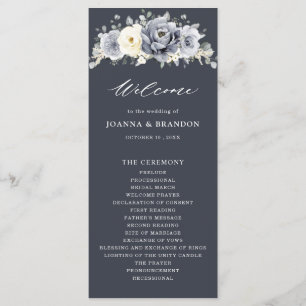 Silver Grey Ivory Floral Winter Rustic Wedding Pro Programme