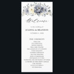 Silver Grey Ivory Floral Winter Rustic Wedding Programme<br><div class="desc">Elegant floral winter wedding program features elegant grey ,  ivory and silver watercolor flower bouquet frosty-hued greenery. Please contact me for any help in customisation or if you need any other product with this design.</div>
