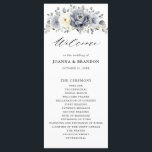 Silver Grey Ivory Floral Winter Rustic Wedding Programme<br><div class="desc">Elegant floral winter wedding program features elegant grey ,  ivory and silver watercolor flower bouquet frosty-hued greenery. Please contact me for any help in customisation or if you need any other product with this design.</div>