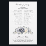 Silver Grey Ivory Floral Winter  Wedding Program<br><div class="desc">Elegant floral winter wedding program features elegant grey ,  ivory and silver watercolor flower bouquet frosty-hued greenery. Please contact me for any help in customisation or if you need any other product with this design.</div>