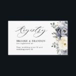 Silver Grey Ivory Floral Winter Wedding Registry Enclosure Card<br><div class="desc">Elegant floral winter wedding registry card features elegant grey ,  ivory and silver watercolor flower bouquet frosty-hued greenery. Please contact me for any help in customisation or if you need any other product with this design.</div>