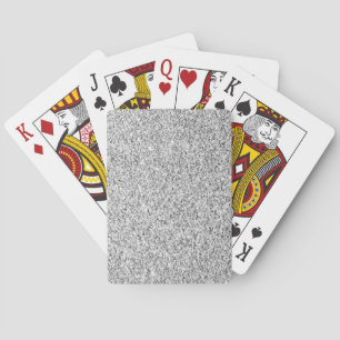 Silver grey light glitter sparkles playing cards