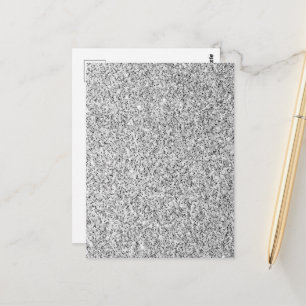 Silver grey light glitter sparkles postcard