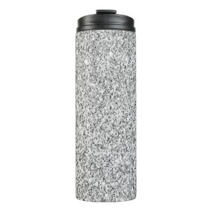 Silver grey light glitter sparkles thermal tumbler