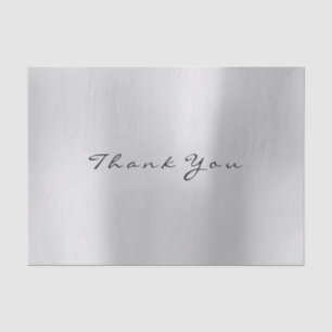 Silver Grey Metallic Blush Glitter Thank You Event Tissue Paper